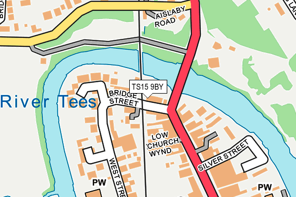 TS15 9BY map - OS OpenMap – Local (Ordnance Survey)