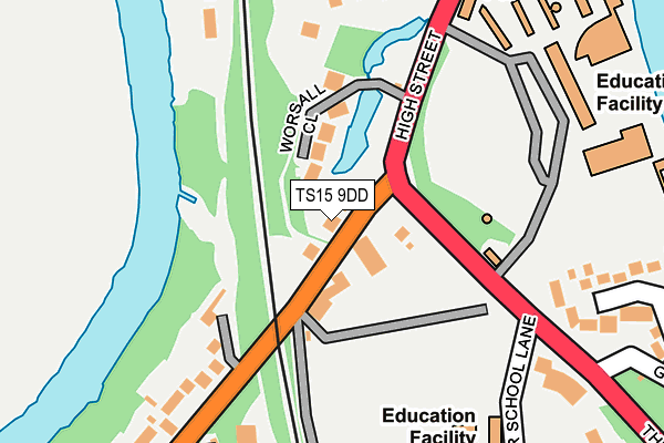 TS15 9DD map - OS OpenMap – Local (Ordnance Survey)