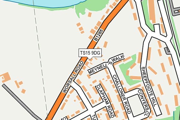 TS15 9DG map - OS OpenMap – Local (Ordnance Survey)