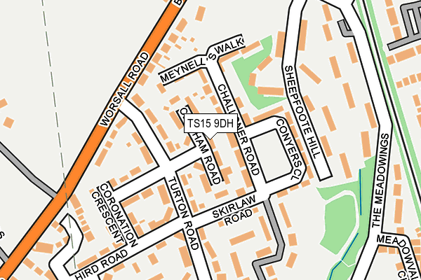 TS15 9DH map - OS OpenMap – Local (Ordnance Survey)