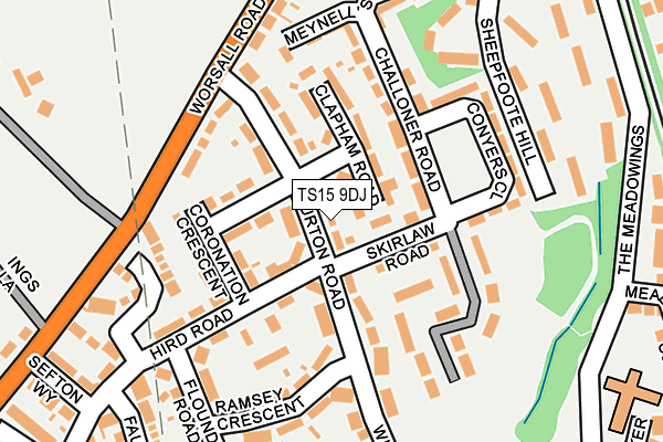 TS15 9DJ map - OS OpenMap – Local (Ordnance Survey)