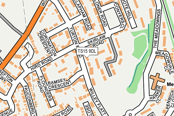 TS15 9DL map - OS OpenMap – Local (Ordnance Survey)