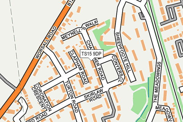 TS15 9DP map - OS OpenMap – Local (Ordnance Survey)