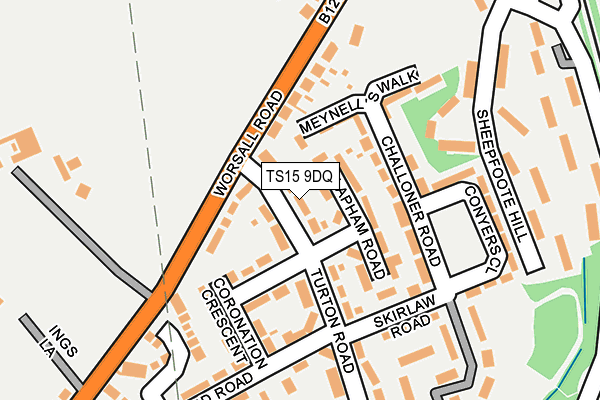 TS15 9DQ map - OS OpenMap – Local (Ordnance Survey)