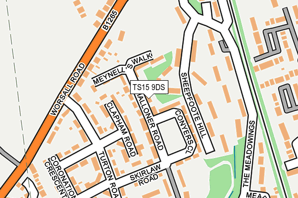 TS15 9DS map - OS OpenMap – Local (Ordnance Survey)