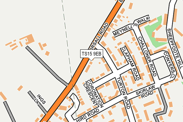TS15 9EB map - OS OpenMap – Local (Ordnance Survey)