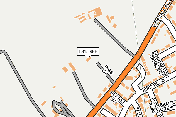 TS15 9EE map - OS OpenMap – Local (Ordnance Survey)