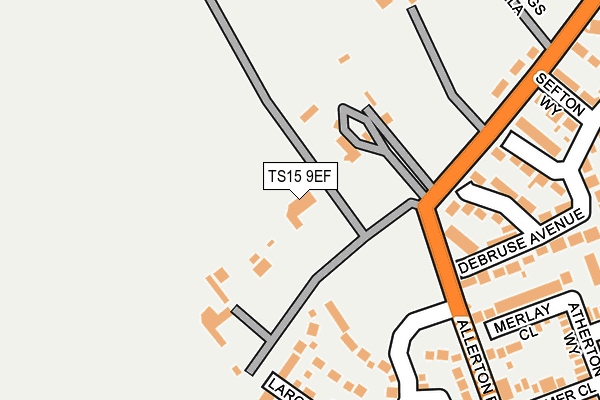 TS15 9EF map - OS OpenMap – Local (Ordnance Survey)