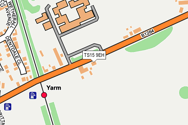 Map of BRITTAINS GARAGE (YARM) LIMITED at local scale