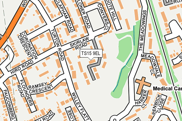 TS15 9EL map - OS OpenMap – Local (Ordnance Survey)