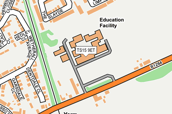 TS15 9ET map - OS OpenMap – Local (Ordnance Survey)