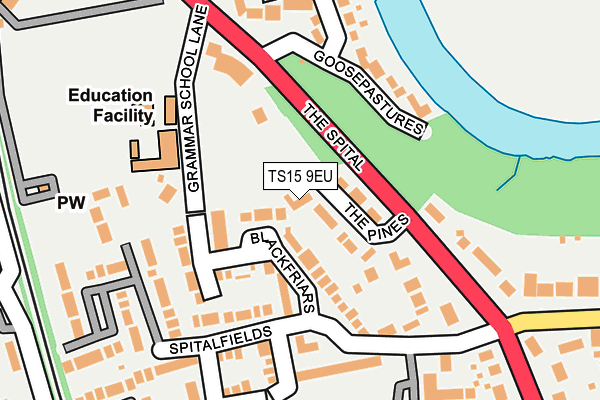 TS15 9EU map - OS OpenMap – Local (Ordnance Survey)