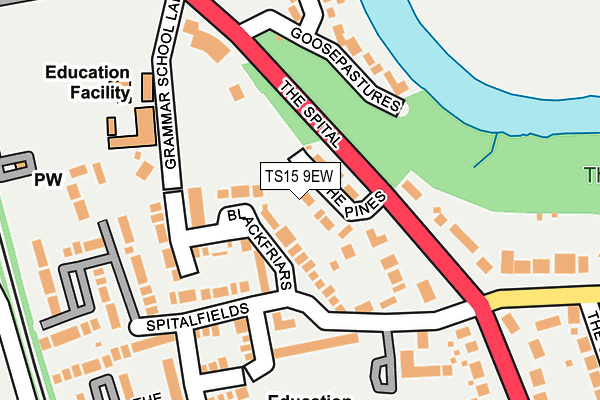 TS15 9EW map - OS OpenMap – Local (Ordnance Survey)
