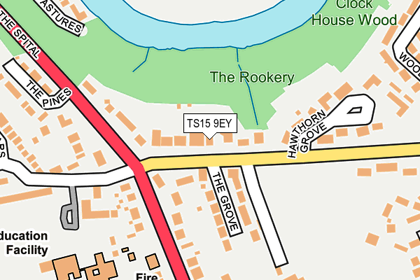 TS15 9EY map - OS OpenMap – Local (Ordnance Survey)