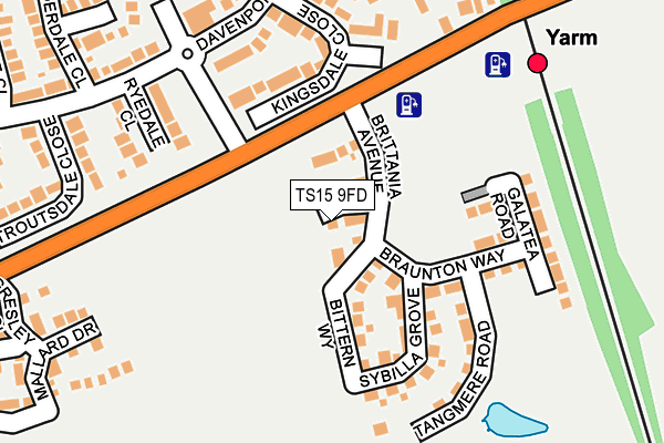 TS15 9FD map - OS OpenMap – Local (Ordnance Survey)