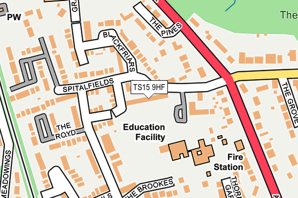 TS15 9HF map - OS OpenMap – Local (Ordnance Survey)