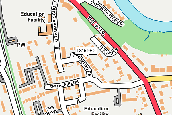 TS15 9HG map - OS OpenMap – Local (Ordnance Survey)