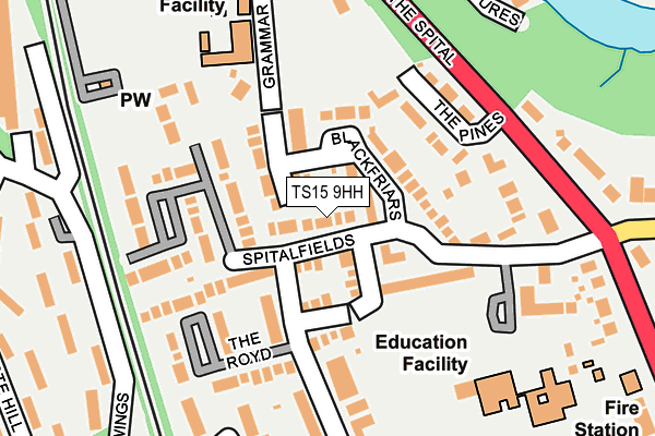 TS15 9HH map - OS OpenMap – Local (Ordnance Survey)