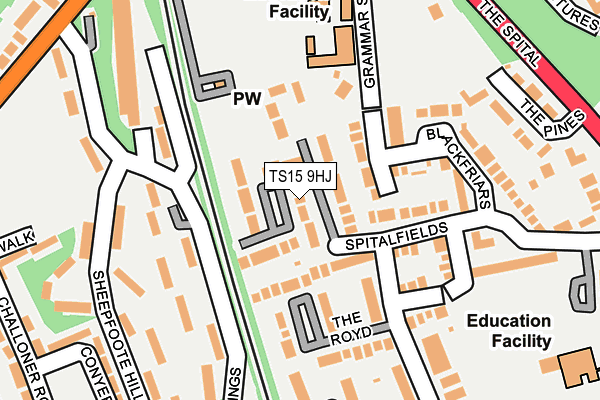 TS15 9HJ map - OS OpenMap – Local (Ordnance Survey)