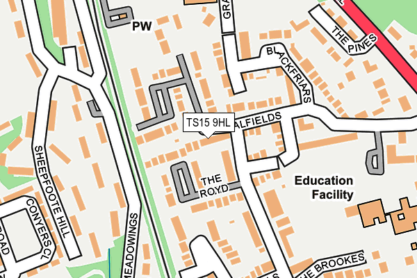 TS15 9HL map - OS OpenMap – Local (Ordnance Survey)