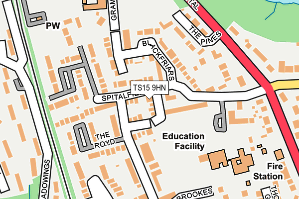 TS15 9HN map - OS OpenMap – Local (Ordnance Survey)