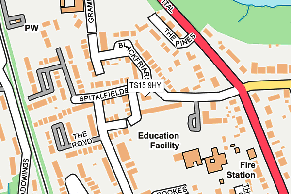 TS15 9HY map - OS OpenMap – Local (Ordnance Survey)