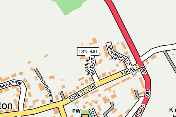TS15 9JD map - OS OpenMap – Local (Ordnance Survey)