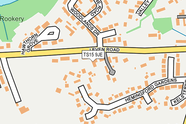 TS15 9JE map - OS OpenMap – Local (Ordnance Survey)