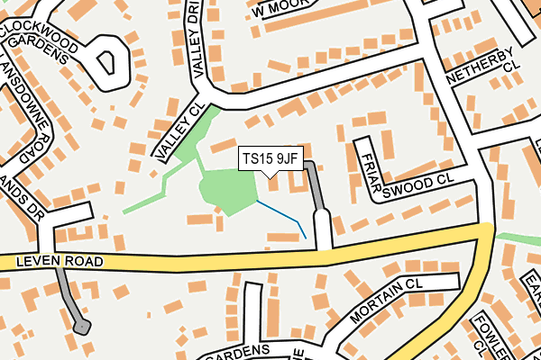 TS15 9JF map - OS OpenMap – Local (Ordnance Survey)