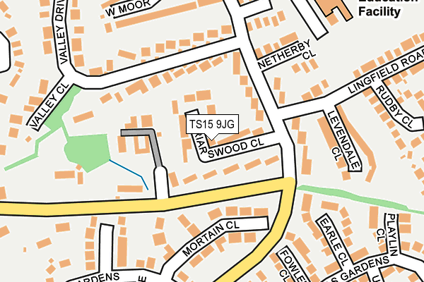 TS15 9JG map - OS OpenMap – Local (Ordnance Survey)