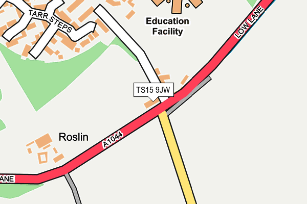 TS15 9JW map - OS OpenMap – Local (Ordnance Survey)