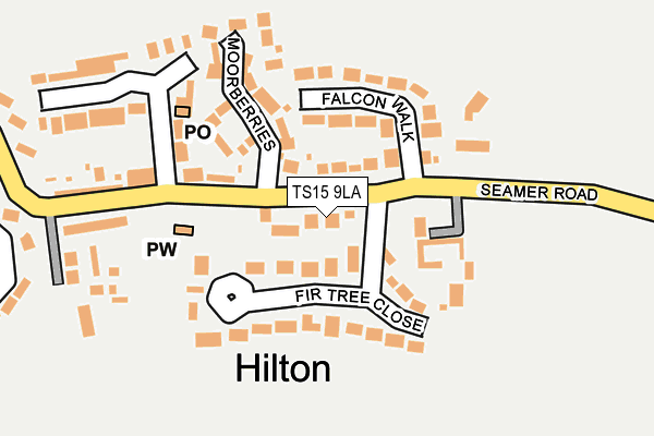 TS15 9LA map - OS OpenMap – Local (Ordnance Survey)
