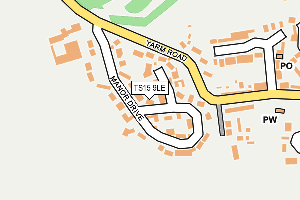 TS15 9LE map - OS OpenMap – Local (Ordnance Survey)