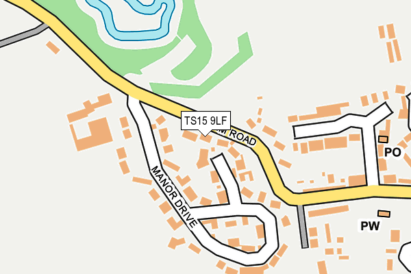 TS15 9LF map - OS OpenMap – Local (Ordnance Survey)