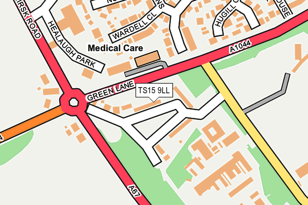 TS15 9LL map - OS OpenMap – Local (Ordnance Survey)