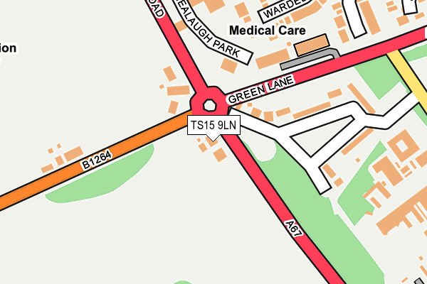 TS15 9LN map - OS OpenMap – Local (Ordnance Survey)