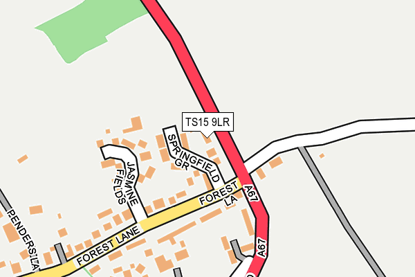 TS15 9LR map - OS OpenMap – Local (Ordnance Survey)