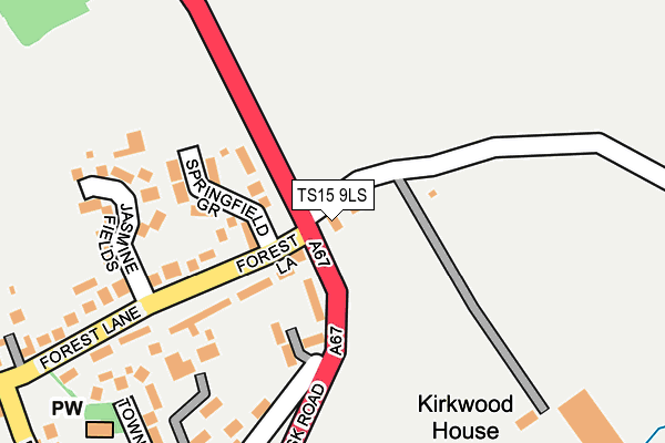 TS15 9LS map - OS OpenMap – Local (Ordnance Survey)