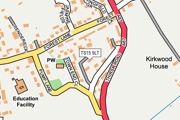 TS15 9LT map - OS OpenMap – Local (Ordnance Survey)
