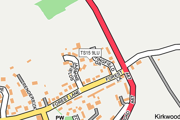 TS15 9LU map - OS OpenMap – Local (Ordnance Survey)