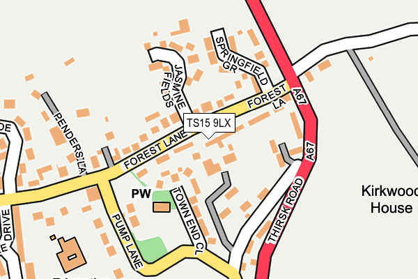 TS15 9LX map - OS OpenMap – Local (Ordnance Survey)