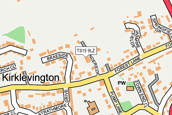 TS15 9LZ map - OS OpenMap – Local (Ordnance Survey)