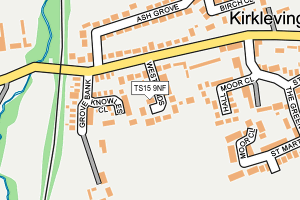 TS15 9NF map - OS OpenMap – Local (Ordnance Survey)