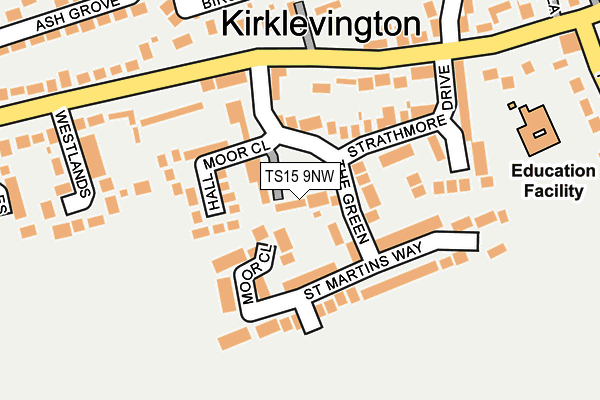 TS15 9NW map - OS OpenMap – Local (Ordnance Survey)