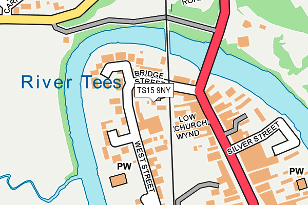 TS15 9NY map - OS OpenMap – Local (Ordnance Survey)