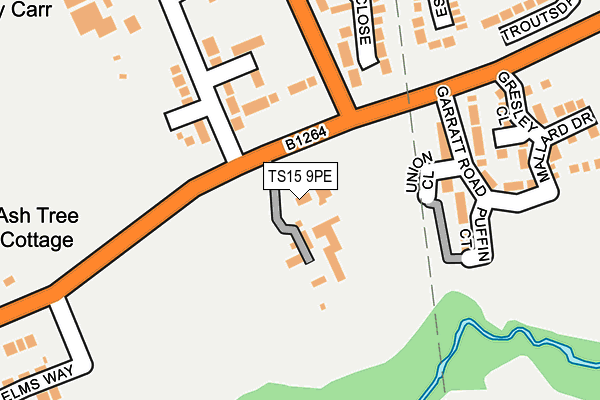 TS15 9PE map - OS OpenMap – Local (Ordnance Survey)