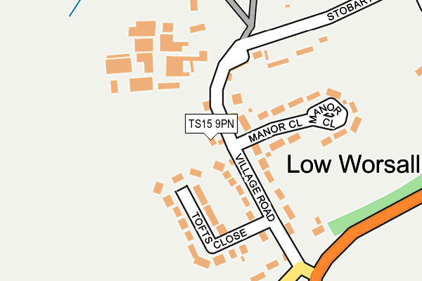 TS15 9PN map - OS OpenMap – Local (Ordnance Survey)