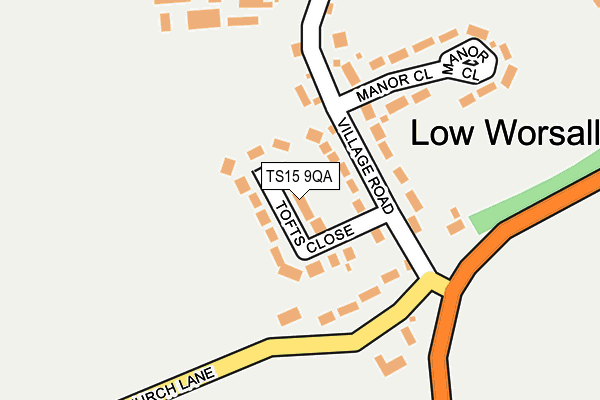 TS15 9QA map - OS OpenMap – Local (Ordnance Survey)