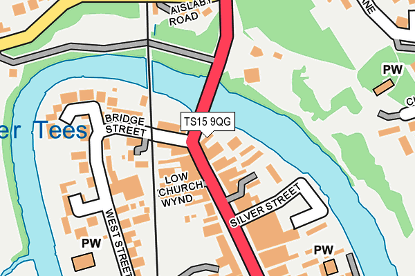 TS15 9QG map - OS OpenMap – Local (Ordnance Survey)