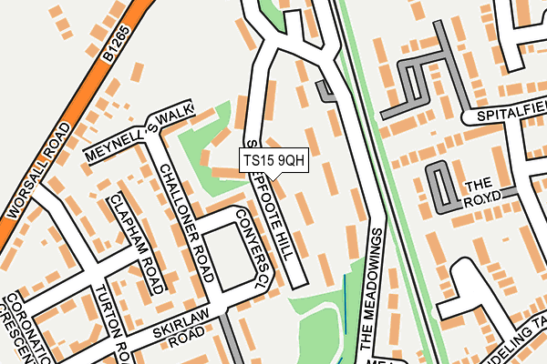 TS15 9QH map - OS OpenMap – Local (Ordnance Survey)